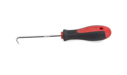 90-degree pick from Precision Hook And Pick Set For Automotive 4-Piece Hand Tools with ergonomic rubber grip, CR-V steel