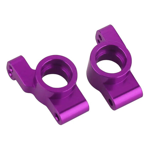 Durable Aluminum Steering Knuckles And C Hubs Upgrade Kit For One Twenty Fourth Scale Losi Micro Buggy Purple CNC Machined