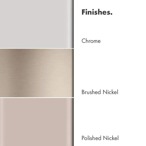 Raindance S Handheld Shower Head finishes in chrome, brushed nickel, and polished nickel