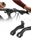 Cyclist using Long Ergonomic Bike Handlebar Ends No Slip Grips Bar Extender For 21.8mm To 22.8mm Handlebars Pair on a bike