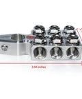 Pro Level Heavy Duty Rock Solid Battery Terminal Clamps Pair 12 Way Power Distribution Block dimensions displayed.