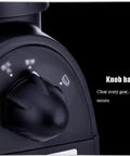 Close-up of Compact Home Espresso Machine With Semi Automatic Italian Style Steam Pump Milk Foam Small Commercial Grade knob.