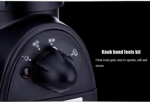 Close-up of Compact Home Espresso Machine With Semi Automatic Italian Style Steam Pump Milk Foam Small Commercial Grade knob.