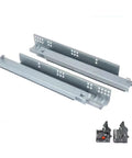 Undermount Drawer Slides 20 Inch Full Extension Heavy Duty Runners With Soft Close Damping in Cold Rolled Steel, components visible