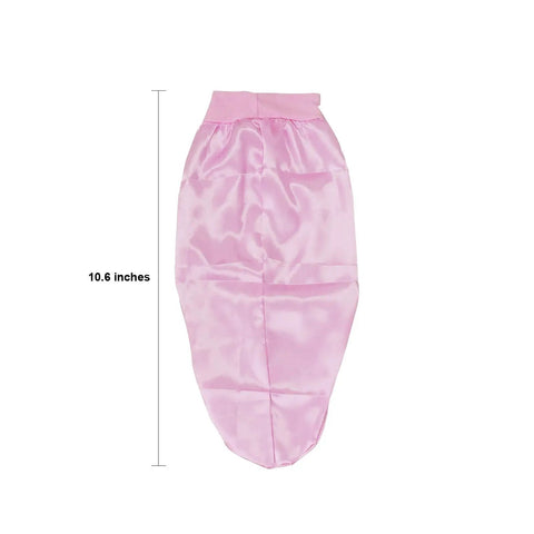 Extra Large Satin Sleep Cap For Long Hair And Braids, Pink Silk Hat, 10.6 inches, Comfortable Fit Keeps Hair Tangle Free