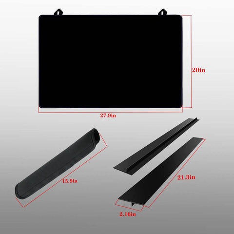Foldable Electric Stove Top Protector With Grippy Anti Slip Rubber Surface, Black 27.9x20 inches shown with accessories