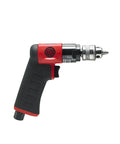 Side view of Air Power Drill With 1 Quarter Inch Keyed Chuck, Pistol Handle Grip, 0.31 HP and 230 W motor, 3300 RPM