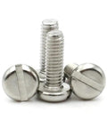 Heavy Duty 304 Stainless Steel Slotted Round Head Cheese Screw Bolt Set M1.6 To M2 Sizes Four Millimeter Length close-up of screws