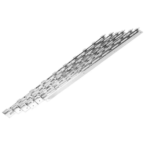 6 Pack Metal Beehive Frame Spacers For Solid Hive Framing Rugged Beekeeping Frame Strips, metal strips angled view