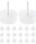100 Pack White Round Nail On Furniture Sliders 0.94 Inch Plastic Chair Feet Pads With Nonslip Surface