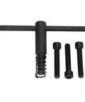 Premium 5 Inch Collet Chuck Kit With Pinion Gear Key And 0.1 To 1 Inch Collets includes T-handle tool and three black screws.