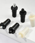 Spring Loaded Replacement Pins Kit for Door and Shutter Louvers, Black and White Plastic with Cold Rolled Steel, Includes 10 Pins, Fits 7cm or 8cm Opening Frames, Easy DIY Repair and Upgrade, assorted pins