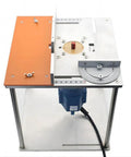 Precision Aluminum Router Table Insert Plate With Miter Gauge Guide Fence Sliding Brackets, 245mm aluminum, top view.