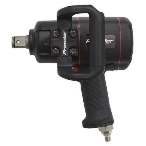 Battle Tested One Inch Square Drive Composite Air Impact Wrench Twin Hammer Delivers Serious Low Noise Performance And Soft Grip Control To Crank Through Rusted Bolts During Heavy Duty Auto Repair Daily