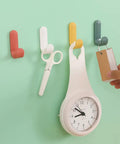 Colorful Nordic Style Easy Install Self Adhesive Wall Hooks 6 Pack For Keys Hats Towels Shower And More Decorative Key Holder Rack For Kitchen Living Room Office Anywhere on green wall