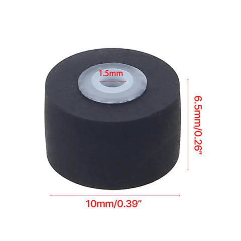 Kick Ass With These 10 Pinch Rollers For Cassette Recorders And DVD Players Restore Tape Mechanism Fix Jams Instantly Without Spending Fortunes On Repairs Use These Sweet Parts To Bring Your Old Music Players Back To Life Quickly. black rubber pinch roller, 10mm x 6.5mm, 1.5mm bore