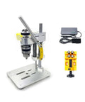 Bench Drill Multifunctional Mini Milling Machine DIY Drilling Chuck For Industrial Use with sturdy base and adjustable handle.