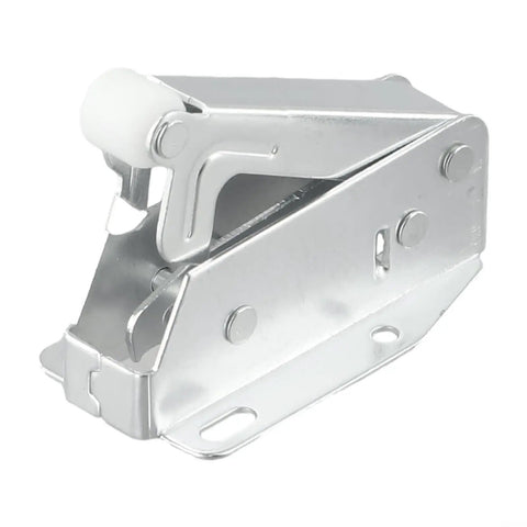Spring Loaded Push To Open Door Catch Set, cold rolled steel construction, side angle view with visible latch mechanism