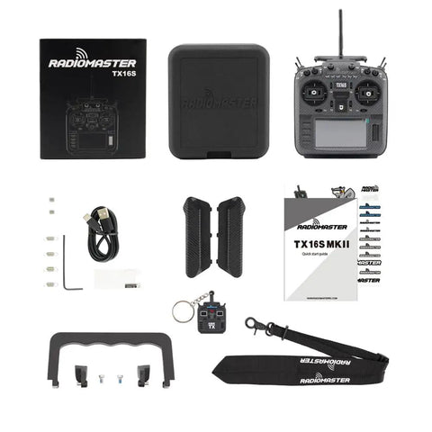 Carbon Fiber RC Transmitter With Hall Gimbals And EdgeTX OpenTX Support, 2.4GHz 16 Channel Radio components layout
