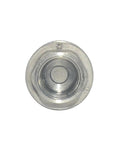 Front view of a 1/2-inch NPT female stainless steel SS316 spring-loaded inline check valve