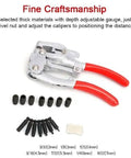 Heavy Duty Sheet Metal Hole Punch Kit Hand Held Power Punch Set 3/32 Inch To 9/32 Inch with chrome vanadium steel punches