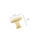 Gold aluminum cabinet pull handle from 10 Pieces Metallic Cabinet Pull Handles Square Door Pulls with dimensions.