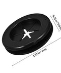 Cool Dual Sided Desk Grommet Kit For Cable Management, 4 Pack black rubber plug, 1.57 in x 0.31 in