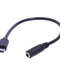 Beast Mode USB C Extension Cable For Rapid Charge Plus Steady Data Flow Fits Phones Tablets Headphones Controllers Hella Durable Braided Mesh Plug In Ready Daily Driver, black with Type C male and 3.5x1.35mm female connectors.