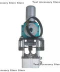 BT30 Automatic Tool Changer Collet System Built For CNC Mills With A Tough Quick Swap Design showing a detailed view of the drive motor and gears.