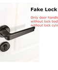 Gold Interior Door Handle Lock For Bedroom Hardware, Satin Finish Privacy Lock for Grey Doors, door handles only, no lock cylinder