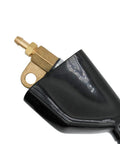 Close-up of black handle on Beefy Heavy Duty 1000 Amp K4000 Carbon Arc Gouging Torch With 7ft Cable, copper fitting detail visible