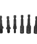 Six Piece Set With Quarter Inch Shank Double Ended Air Sockets Built Tough In Durable Chrome Molybdenum Steel For Furniture And Woodworking Projects Adaptable To Preassembled Screws In Sizes M6 M8 And M10