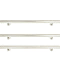 Hella Sturdy Stainless Steel Flush Handrail Wall Mounted For Indoor Stairs Sleek Silver Finish triple bars with brackets