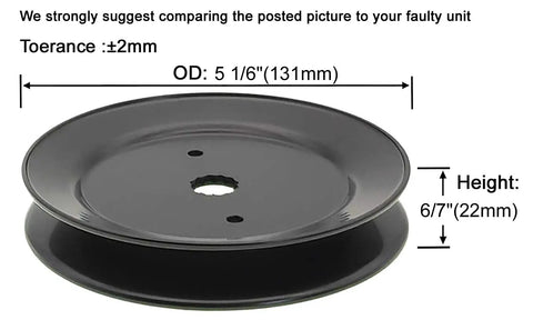 Beefed Up Deck Rebuild Kit For 46 Inch Craftsman Poulan Lawn Tractors With Spindle Assembly Replaces OEM 143651 pulley shown
