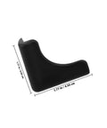 Detailed view of a black Silicone Corner Guards 4 Pack For Sharp Furniture Edges And Kitchen Counters Range Hood Corners Easy Install