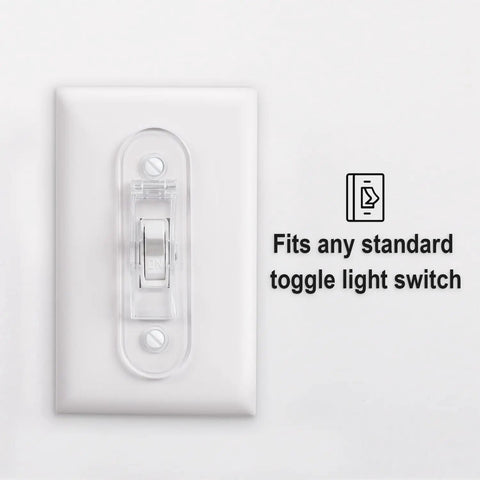 Toggle Style Wall Switch Guard For Kidproof Home Safety Clear Light Switch Cover That Locks In On Or Off Easy Open Lock