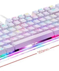 Wired Mechanical Gaming Keyboard With Slick Clicky Feel And Vivid RGB Backlight, 353x120mm, designed for PC players.