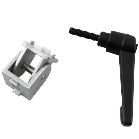 Two Pack Beefy Alloy Swivel Hinge With Handle For Aluminum Extrusion Connectors 0 To 180 Degree Pivot Joint M6 Hole Zinc Alloy Silver Ideal For DIY Projects And Garage Builds For Automotive And Home Workshop Setups, silver hinge and black handle