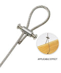 20 Pack Adjustable Wire Rope Clips For 2mm And 3mm Ropes, Double Hole Cable Clamps With Thread Locker Screws in action
