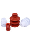 Royal Tower Manipulator Vacuum Sponge Suction Cup Industrial Pneumatic Accessory With Powerful Nozzle Grip For Heavy Duty Lifting And Material Handling Tasks In Manufacturing Settings, red and white rubber suction cups.