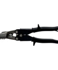 Three Inch Straight Hand Seamer With Cushioned Leverage Handles Drop Forged Nickel Plated Jaws Three Inches Wide By One And One Eighth Inches Deep Precise One Eighth Inch Graduations Pro Grade HVAC Sheet Metal Bending Seaming And Flattening, side view, cushioned handle