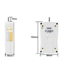 Side and back view of Digital Force Gauge 500N With Four Units N Lb Kg Oz, showing dimensions 103mm x 60mm x 30mm