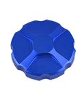 Dope Aluminum Alloy Front Fork Cover For Mountain And Road Bikes Shock Absorption Shield, blue fork cap, top view
