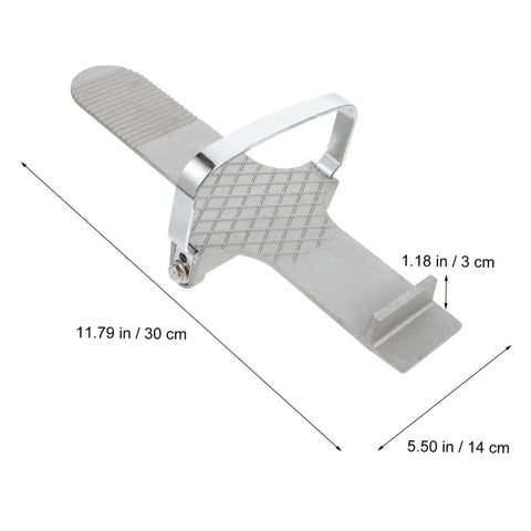 Heavy Duty Furniture Lifter That Makes Moving Day A Complete Piece Of Cake Without Making You Break A Sweat For Easily Hoisting Doors Windows And Drywall Panels With Non Slip Traction, silver alloy tool with anti-slip grip.