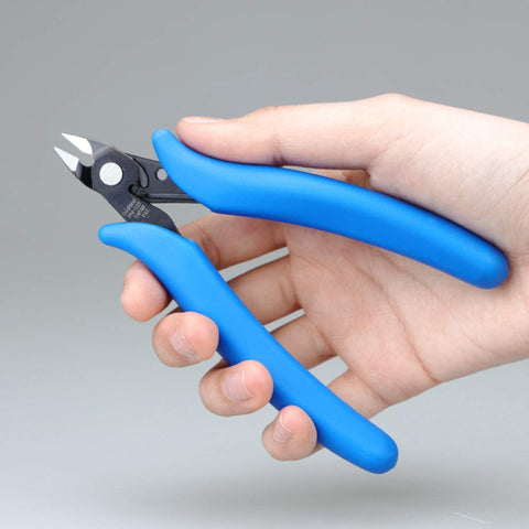 Hand holding All Purpose Model Nipper PN-125 For Plastic Models, Beginner Friendly Cutter That Delivers Clean, Precise Trims