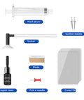 DIY Windshield Crack Repair Kit With Quick Chip Resin And Pressure Syringe For Sunroofs, Trucks, Lenses, Doors, Windows And Even Furniture Tables, Fast Fix, Durable Seal, No Mess, Clear Finish In Minutes shown with components like work drum, suction nozzle, sucker, repair resin, and cured film.