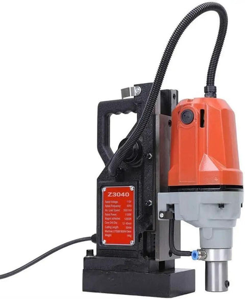 Kickass 1100W Magnetic Drill Press delivers raw high speed benchtop power with rack and pinion depth control for drilling.