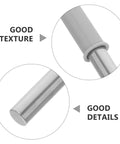 Close-up of smooth texture and details of the stainless piston in Smooth As Butter Soft Close Dampers For Trash Cans And Cabinet Doors 6 Pack.