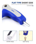 Essential 8-Piece T-Shaped Allen Key Set For Quick Repair Jobs Featuring Heavy-Duty Hex Wrenches From 2mm To 10mm Ball End Bits Perfect For Bikes Motorcycles And Stubborn Screws Around The House Or Garage Today. 4mm flat-type hex wrench with short side