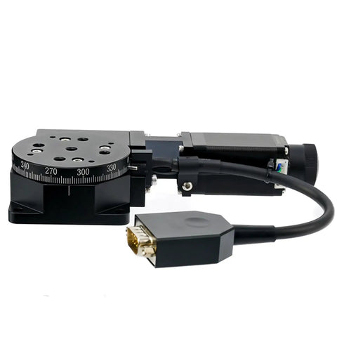 Motorized Rotation Stage With Indexing Disc And Lens Rotary Table, 360 Degree Turntable, Pro Grade Optics Mount, Durable 2A12 Aluminum